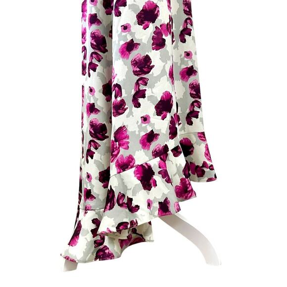 Banana Republic Purple Floral Sleeveless Maxi Ruffles NWOT Size 4 - Picture 9 of 15